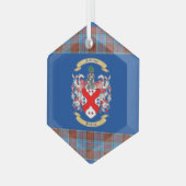 Anderson Wappen mit Anderson Tartan. Ornament Aus Glas (Vorderseite Links)