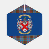 Anderson Wappen mit Anderson Tartan. Ornament Aus Glas (Rückseite)