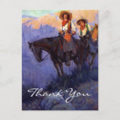 Anderson's Man and Woman on Horses Postkarte (Vorderseite)