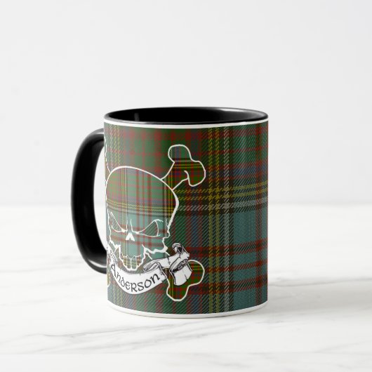Andersontartan-Schädel-Tasse Tasse (Vorderseite Links)