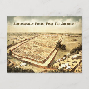 Andersonville Gefängnis (Camp Sumter), Luftaufnahm Postkarte