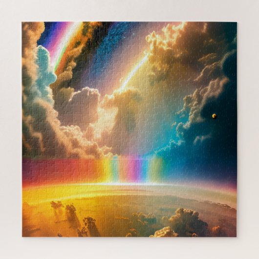 Andersweltig Indigofeierliches Ereignis im Kosmos Puzzle (Vertikal)