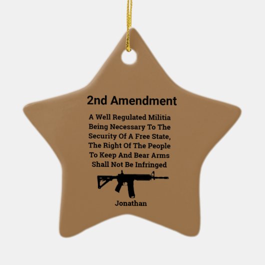 Änderung 2 des Verfassungsrechts der USA Keramik Ornament (Vorne)