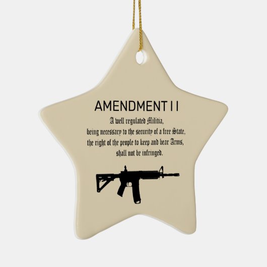 Änderung 2 des Verfassungsrechts der USA Keramikornament (Rechts)