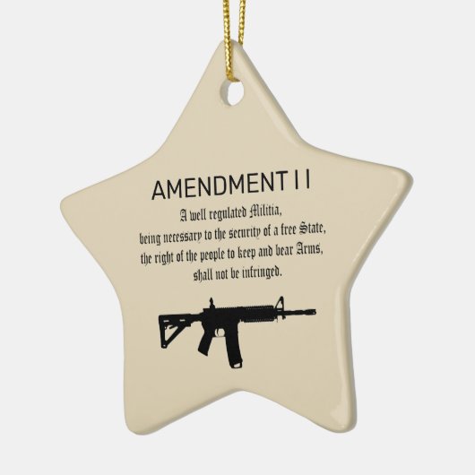 Änderung 2 des Verfassungsrechts der USA Keramikornament (Links)