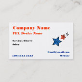 Änderung 2 ffl Händler-Visitenkarte Visitenkarte (Rückseite)