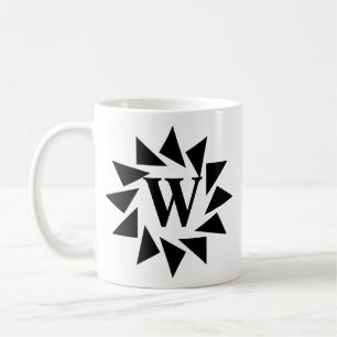 Änderung anfänglicher geometrischer Dreiecke V W X Kaffeetasse