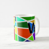 Änderung anfänglicher geometrischer Dreiecke V W X Kaffeetasse (VorderseiteRechts)