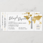 Änderung bei Plänen Gold Map Boarding Ticket Weddi Ankündigung (Vorne/Hinten)