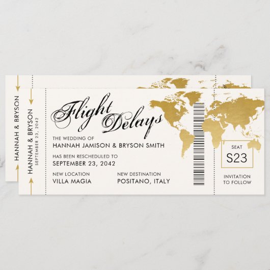 Änderung bei Planungen World Map Boarding Ticket W Ankündigung (Vorne/Hinten)