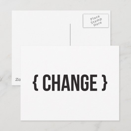 Änderung - Brackelt - Schwarz/Weiß Postkarte (Vorne/Hinten)