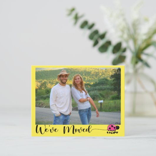 Änderung der Adresse 2 Postkarte (Stehend Vorderseite)