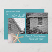 Änderung der Adresse am Strand mit Foto Ankündigungspostkarte (Vorne/Hinten)