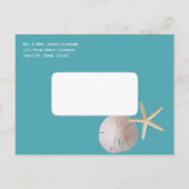 Änderung der Adresse am Strand mit Foto Ankündigungspostkarte (Rückseite)