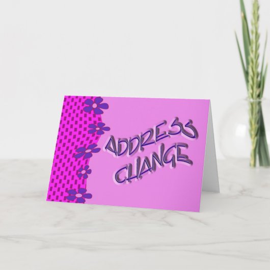 Änderung der Adresse Ankündigung (Vorderseite)