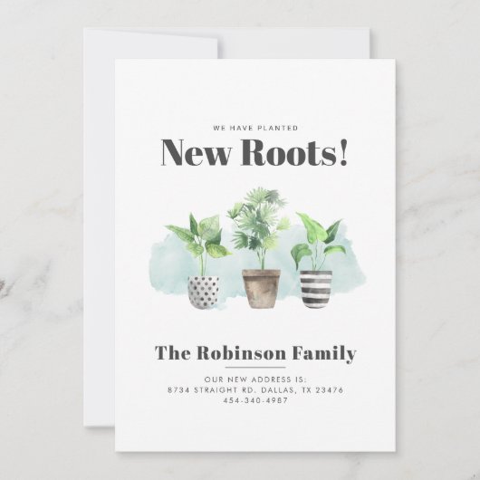 Änderung der Adresse Boho Benutzerdefiniertes Vers Ankündigung (Vorderseite)