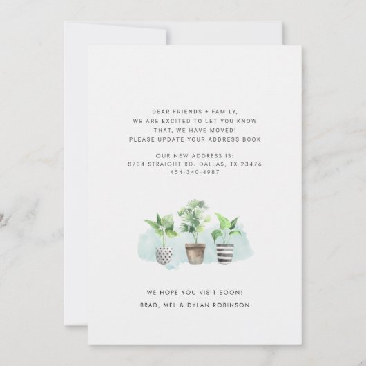 Änderung der Adresse Boho Benutzerdefiniertes Vers Ankündigung (Rückseite)