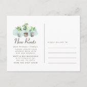 Änderung der Adresse Botanischer Bewegung Ankündigungspostkarte (Rückseite)