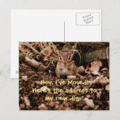 Änderung der Adresse Chipmunk-Postkarte Ankündigungspostkarte (Vorne/Hinten)