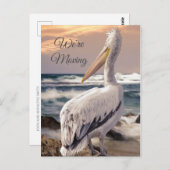 Änderung der Adresse des Pelican Ocean Beach Postkarte (Vorne/Hinten)