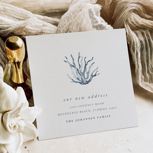 Änderung der Adresse, die sich bewegt, durch blaue Ankündigung