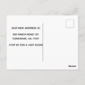 Änderung der Adresse, die wir die Kuh übertragen h Postkarte (Rückseite)