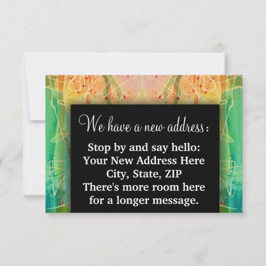 Änderung der Adresse, die wir übertragen Haus Erwä Ankündigung (Rückseite)