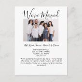 Änderung der Adresse, die wir verschoben haben Ankündigungspostkarte (Vorderseite)