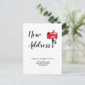 Änderung der Adresse, die wir verschoben haben Pos Ankündigungspostkarte (Stehend Vorderseite)