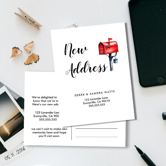 Änderung der Adresse, die wir verschoben haben Pos Ankündigungspostkarte