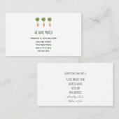 Änderung der Adresse |Einsteckkarte bewegen Visitenkarte (Vorne/Hinten)