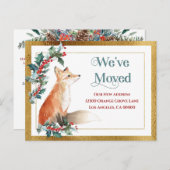 Änderung der Adresse Gold, die wir übertragen Urla Ankündigungspostkarte (Vorne/Hinten)