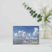 Änderung der Adresse in Beach Zuhause Foto Card Visitenkarte (Stehend Vorderseite)