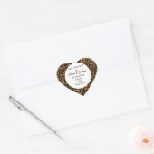 Änderung der Adresse neue Adresse Leopard Print Herz-Aufkleber (Umschlag)