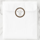 Änderung der Adresse neue Adresse Leopard Print Runder Aufkleber (Tasche)