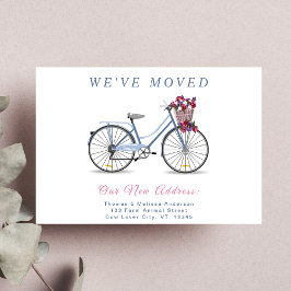 Änderung der Adresse Niedlich Flora Fahrrad, das w Postkarte