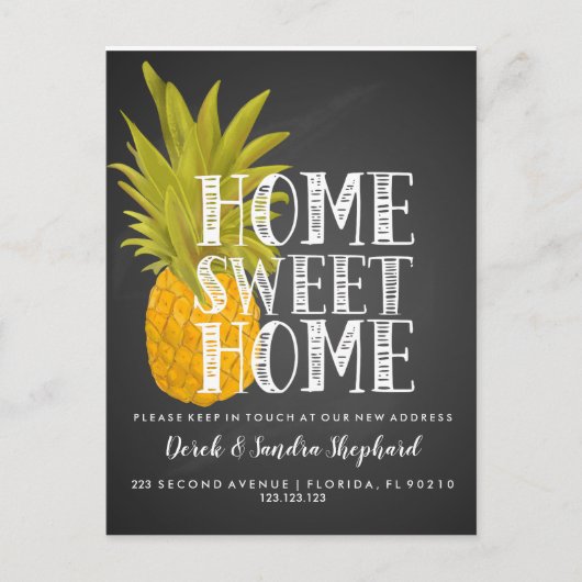 Änderung der Adresse Postkarte haben wir Ananas ve (Vorderseite)