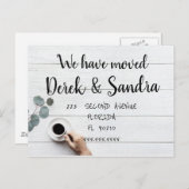 Änderung der Adresse Postkarte haben wir Kaffee ve (Vorne/Hinten)