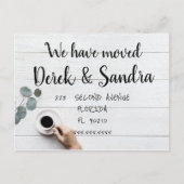 Änderung der Adresse Postkarte haben wir Kaffee ve (Vorderseite)