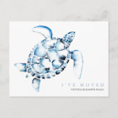 Änderung der Adresse Postkarten Meeresschildkröte (Vorderseite)