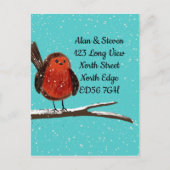 Änderung der Adresse Robin auf einer Zweigniederla Postkarte (Vorderseite)