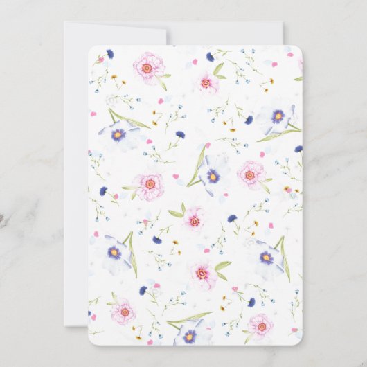 Änderung der Adresse Rustikale Blüte mit Schmetter Ankündigung (Rückseite)