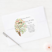 Änderung der Adresse Stickers Herbst Stammbaum (Umschlag)