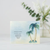 Änderung der Adresse tropisch, Palme, Florida Ankündigungspostkarte (Stehend Vorderseite)