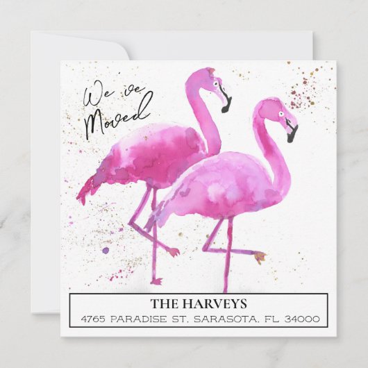 Änderung der Adressenankündigung auf Postkarte (Vorderseite)