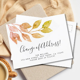 Änderung der Adressenfallfoliierung Ankündigungspostkarte