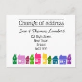 Änderung der Adressenfarbe neue Zuhause verschoben Ankündigungspostkarte (Vorderseite)