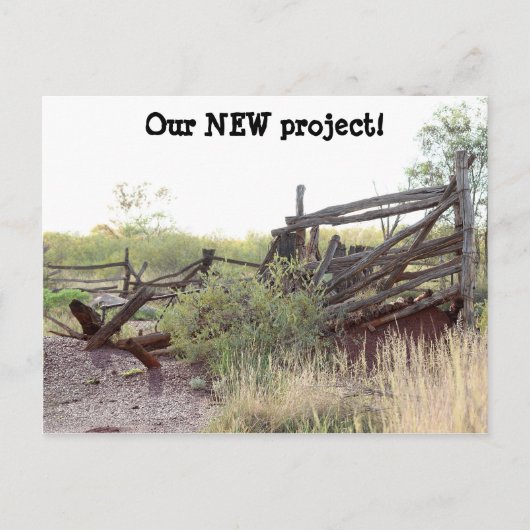 Änderung der Adressenpostkarten Ankündigungspostkarte (Vorderseite)