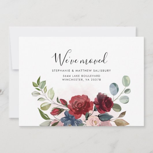 Änderung der Adressenverschiebung Ankündigung (Vorderseite)