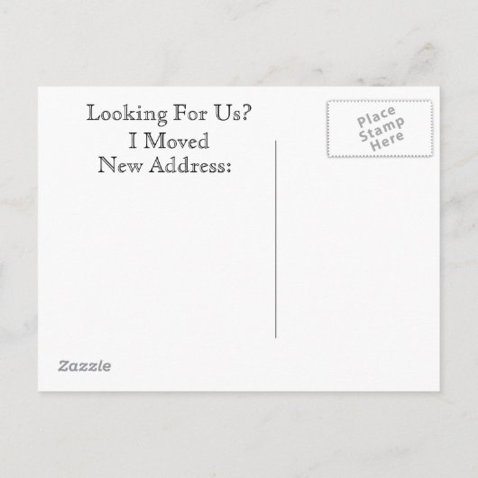 Änderung der Adresskarte Ankündigungspostkarte (Rückseite)